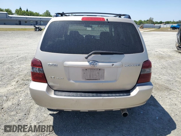 2005 Toyota Highlander with VIN JTEEP21A750071882, listed as a Copart auction lot 55603845 with 230,521 mi miles and Salvage Title. Bid and sale history available at DreamBid. Image 6.