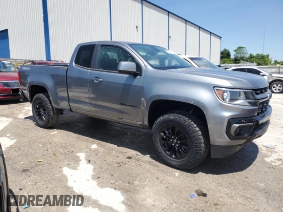 2022 Chevrolet Colorado 4WD LT with VIN 1GCHTCEN7N1108505, listed as a Copart auction lot 58695385 with 10,565 mi miles and Salvage title. Bid and sale history available at DreamBid. Image 4.