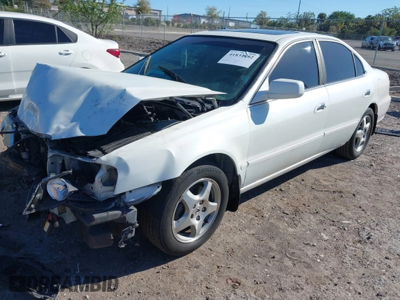 2003 Acura TL with VIN 19UUA56623A066329, listed as a IAAI auction lot 41834882 with 194,525 mi miles. Bid and sale history available at carsss.com. Image 2.