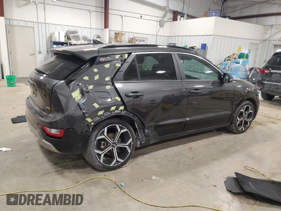 2023 Kia Niro EX with VIN KNDCR3LE0P5038126, listed as a Copart auction lot 42741815 with 56,347 mi miles and Salvage Title. Bid and sale history available at carsss.com. Image 3.