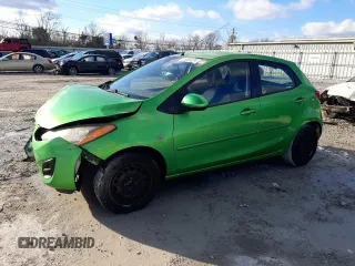 2013 Mazda Mazda2 Sport with VIN JM1DE1KY4D0166491, listed as a Copart auction lot 85989224 with 147,728 mi miles and Salvage Title. Bid and sale history available at carsss.com. Image 1.