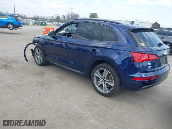 2020 Audi Q5 Premium Plus with VIN WA1BNAFY2L2011761, listed as a IAAI auction lot 41838718 with 63,150 mi miles. Bid and sale history available at carsss.com. Image 3.