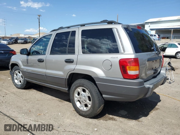 2001 Jeep Grand Cherokee Laredo with VIN 1J4GW48S91C580921, listed as a Copart auction lot 59005625 with 163,827 mi miles and Salvage title. Bid and sale history available at DreamBid. Image 2.