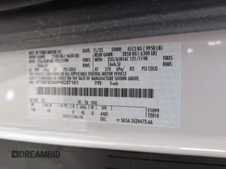2023 Ford Transit with VIN 1FTBF8C88PKC07161, listed as a Copart auction lot 51319765 with 10,384 mi miles and Salvage Title. Bid and sale history available at DreamBid. Image 13.