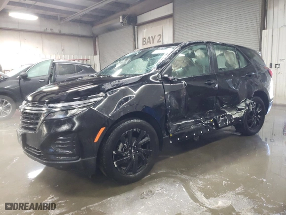 2024 Chevrolet Equinox LS with VIN 3GNAXHEGXRL166621, listed as a Copart auction lot 45135085 with 23,508 mi miles and Salvage Title. Bid and sale history available at carsss.com. Image 1.