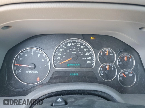 2005 GMC Envoy SLE z VIN 1GKDT13S752390266, wystawiony jako Copart lot #50766935 z przebiegiem 115 225 mil mil oraz Szkoda całkowita • Salvage title. Historia ofert i sprzedaży dostępna na DreamBid. Obrazek 9.