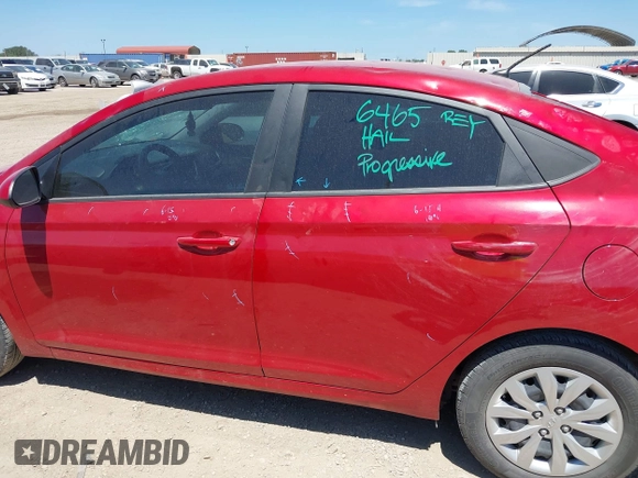 2022 Hyundai Accent SE with VIN 3KPC24A6XNE183245, listed as a IAAI auction lot 42216371 with 20,599 mi miles and . Bid and sale history available at DreamBid. Image 14.