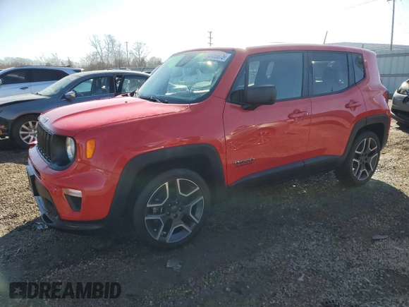 2020 Jeep Renegade Sport with VIN ZACNJAAB7LPL92690, listed as a Copart auction lot 48466875 with 12,026 mi miles and Salvage Title. Bid and sale history available at carsss.com. Image 1.