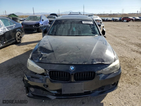 2013 BMW 3 Series 328i with VIN WBA3C1G59DNR45630, listed as a Copart auction lot 44560575 with 0 mi miles and Salvage Title. Bid and sale history available at carsss.com. Image 5.