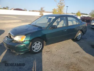2001 Honda Civic LX with VIN 1HGES16571L073599, listed as a Copart auction lot 73134604 with 190,735 mi miles and Non Repairable. Bid and sale history available at carsss.com. Image 1.