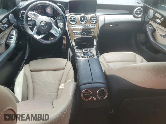 2019 Mercedes-Benz C 300 with VIN 55SWF8DB7KU295023, listed as a Copart auction lot 60521195 with 69,097 mi miles and Salvage title. Bid and sale history available at DreamBid. Image 8.