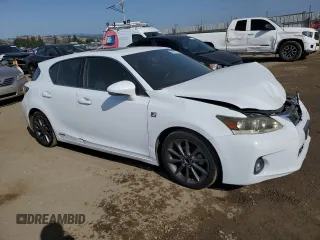 2013 Lexus CT 200h with VIN JTHKD5BH4D2142535, listed as a Copart auction lot 59635375 with 167,988 mi miles and Salvage title. Bid and sale history available at DreamBid. Image 4.