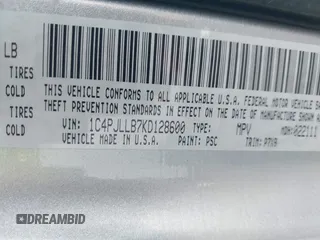 2019 Jeep Cherokee Latitude Plus with VIN 1C4PJLLB7KD128600, listed as a IAAI auction lot 41762380 with 44,740 mi miles. Bid and sale history available at carsss.com. Image 9.