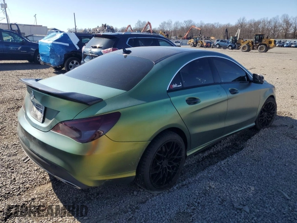 2019 Mercedes-Benz CLA with VIN WDDSJ4GB0KN725338, listed as a Copart auction lot 50787395 with 67,187 mi miles and Salvage Title. Bid and sale history available at carsss.com. Image 3.