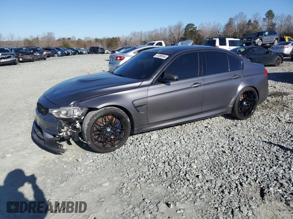 2017 BMW M3 with VIN WBS8M9C59H5G84527, listed as a Copart auction lot 41080544 with 77,604 mi miles. Bid and sale history available at carsss.com. Image 1.