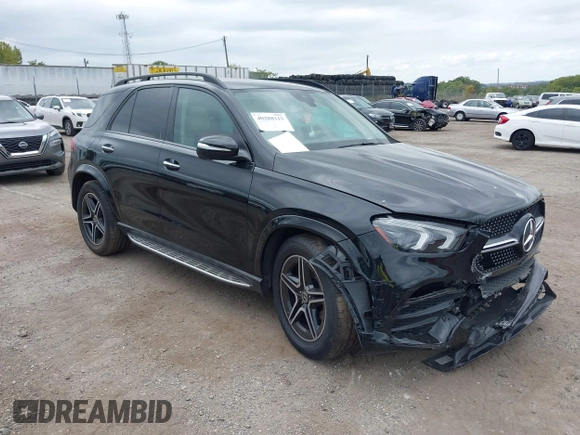 2020 Mercedes-Benz GLE 450 with VIN 4JGFB5KEXLA100966, listed as a IAAI auction lot 40288315 with 47,768 mi miles and . Bid and sale history available at DreamBid. Image 1.