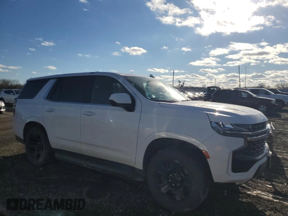 2021 Chevrolet Tahoe Commercial with VIN 1GNSKLED5MR311108, listed as a Copart auction lot 81626454 with 81,800 mi miles and Salvage title. Bid and sale history available at DreamBid. Image 4.