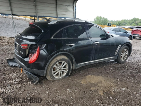 2011 Infiniti FX with VIN JN8AS1MU9BM111051, listed as a Copart auction lot 58333805 with 218,078 mi miles and Salvage title. Bid and sale history available at DreamBid. Image 3.