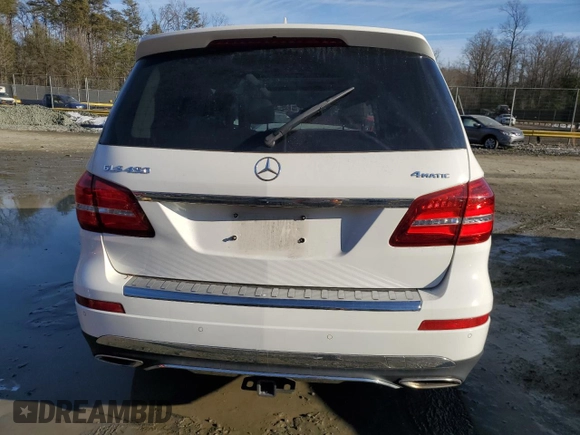 2017 Mercedes-Benz GLS 450 with VIN 4JGDF6EE1HA887438, listed as a Copart auction lot 42875025 with 83,584 mi miles and Salvage Title. Bid and sale history available at DreamBid. Image 6.