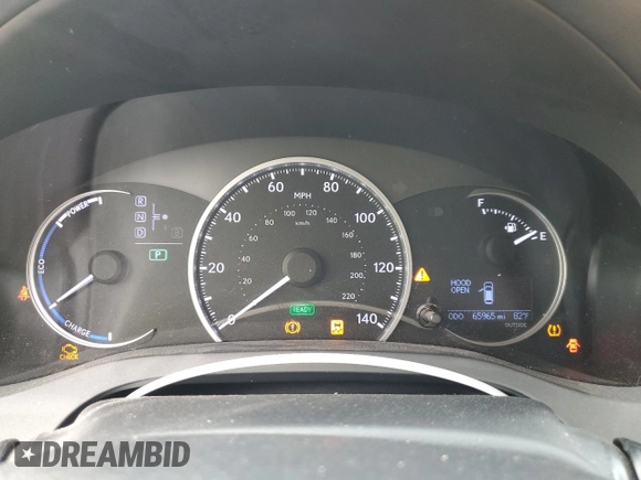 2012 Lexus CT 200h with VIN JTHKD5BH5C2119652, listed as a Copart auction lot 59312055 with 65,965 mi miles and Clean title. Bid and sale history available at DreamBid. Image 9.