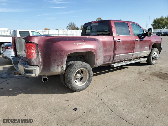 2017 Chevrolet Silverado 3500HD LTZ with VIN 1GC4K0CY3HF129453, listed as a Copart auction lot 77755064 with 0 mi miles and Salvage Title. Bid and sale history available at carsss.com. Image 3.