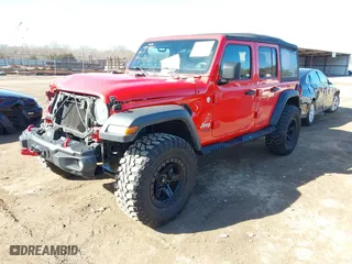 2019 Jeep Wrangler Unlimited Sport with VIN 1C4HJXDG0KW519050, listed as a IAAI auction lot 41621866 with 64,965 mi miles. Bid and sale history available at carsss.com. Image 17.