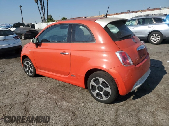 2016 FIAT 500e with VIN 3C3CFFGE4GT184019, listed as a Copart auction lot 41605715 with 36,051 mi miles and Clean title. Bid and sale history available at DreamBid. Image 2.