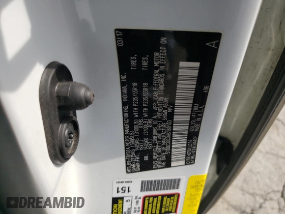 2017 Toyota Sienna XLE with VIN 5TDDZ3DC0HS169103, listed as a Copart auction lot 63275325 with 311,578 mi miles and Salvage title. Bid and sale history available at DreamBid. Image 13.