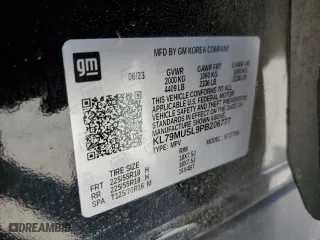 2023 Chevrolet TrailBlazer RS with VIN KL79MUSL9PB206777, listed as a Copart auction lot 51311775 with 21,852 mi miles and Salvage Title. Bid and sale history available at carsss.com. Image 16.