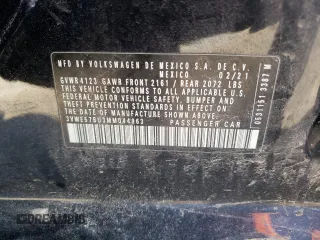 2021 Volkswagen Jetta SEL с VIN 3VWE57BU3MM044963, выставлен на аукционе Copart как лот 49132465 с пробегом 88 717 миль миль и Списание • Salvage title. История ставок и продаж доступна на DreamBid. Изображение 14.