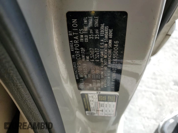 2014 Kia Sedona EX with VIN KNDMH4C71E6550046, listed as a Copart auction lot 84015154 with 170,568 mi miles and Salvage Title. Bid and sale history available at carsss.com. Image 13.