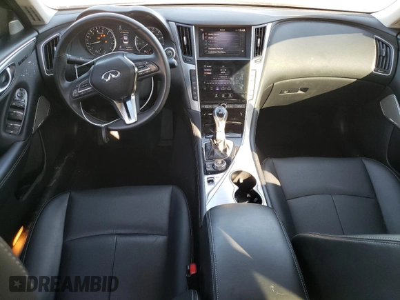 2022 Infiniti Q50 Luxe with VIN JN1EV7BR7NM341295, listed as a Copart auction lot 47003645 with 24,688 mi miles and Salvage title. Bid and sale history available at DreamBid. Image 8.