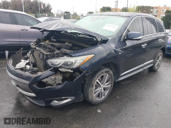 2019 Infiniti QX60 LUXE with VIN 5N1DL0MN1KC512944, listed as a IAAI auction lot 41515162 with 60,090 mi miles. Bid and sale history available at carsss.com. Image 2.