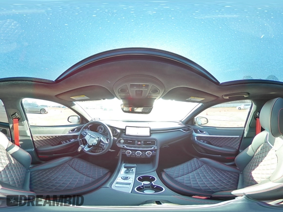 2023 Genesis G70 3.3T with VIN KMTG54TE1PU123941, listed as a Copart auction lot 48929985 with 17,220 mi miles and Salvage title. Bid and sale history available at DreamBid. Image 13.