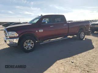 2018 Ram 2500 Laramie Longhorn with VIN 3C6UR5LL1JG164937, listed as a Copart auction lot 89368795 with 129,721 mi miles and Salvage title. Bid and sale history available at DreamBid. Image 1.