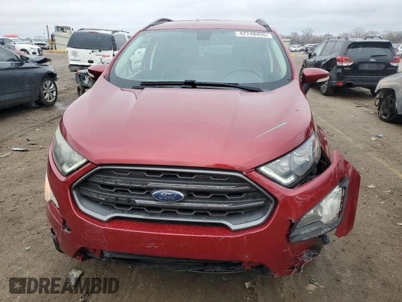 2018 Ford EcoSport SES with VIN MAJ6P1CL1JC198949, listed as a Copart auction lot 42748455 with 91,266 mi miles and Salvage Title. Bid and sale history available at DreamBid. Image 5.