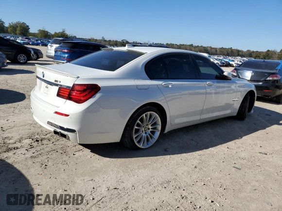 2013 BMW 7 Series 740i with VIN WBAYA6C51DD143366, listed as a Copart auction lot 86688234 with 79,326 mi miles and Salvage Title. Bid and sale history available at carsss.com. Image 3.