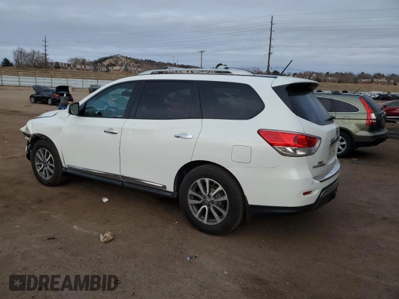 2013 Nissan Pathfinder Platinum with VIN 5N1AR2MM0DC645900, listed as a Copart auction lot 86576684 with 183,530 mi miles and Salvage Title. Bid and sale history available at carsss.com. Image 2.