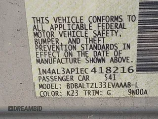 2014 Nissan Altima 2.5 S with VIN 1N4AL3AP1EC418216, listed as a IAAI auction lot 41935561 with 124,488 mi miles. Bid and sale history available at carsss.com. Image 9.