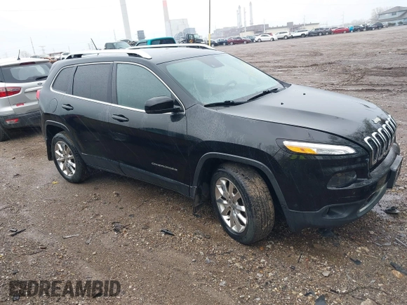 2015 Jeep Cherokee Limited with VIN 1C4PJMDS4FW698875, listed as a IAAI auction lot 41975033 with 163,580 mi miles. Bid and sale history available at carsss.com. Image 1.