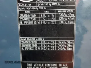 2024 Land Rover Defender S with VIN SALEJ7EU4R2330810, listed as a Copart auction lot 43918465 with 9,353 mi miles and Salvage title. Bid and sale history available at DreamBid. Image 12.