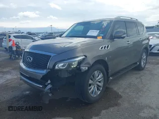 2017 Infiniti QX80 with VIN JN8AZ2NF8H9644800, listed as a IAAI auction lot 41898790 with 129,262 mi miles. Bid and sale history available at carsss.com. Image 17.