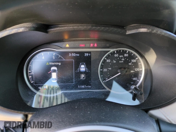 2021 Nissan Versa SV with VIN 3N1CN8EV4ML848265, listed as a Copart auction lot 46469795 with 51,987 mi miles and Salvage title. Bid and sale history available at DreamBid. Image 9.