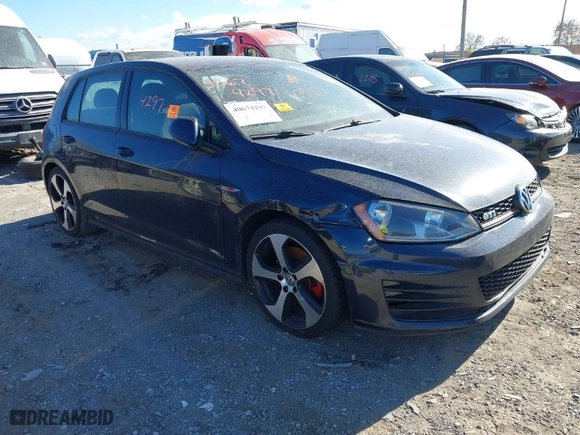 2016 Volkswagen Golf GTI SE with VIN 3VW4T7AU4GM036765, listed as a IAAI auction lot 40674297 with 199,583 mi miles. Bid and sale history available at carsss.com. Image 1.