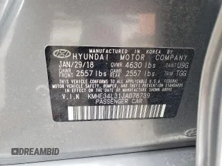 2018 Hyundai Sonata Hybrid Limited with VIN KMHE34L31JA078739, listed as a Copart auction lot 80215894 with 60,116 mi miles and Salvage Title. Bid and sale history available at carsss.com. Image 12.