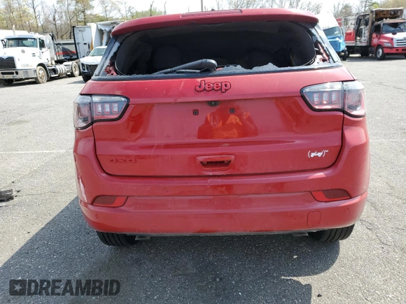 2023 Jeep Compass (RED) Edition with VIN 3C4NJDCN7PT527581, listed as a Copart auction lot 53448295 with Not Provided miles and Non Repairable. Bid and sale history available at carsss.com. Image 6.