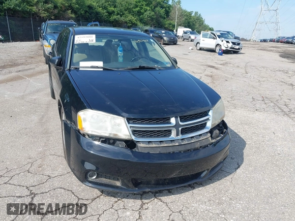 2013 Dodge Avenger SXT with VIN 1C3CDZCB7DN650959, listed as a IAAI auction lot 42592881 with 107,652 mi miles and . Bid and sale history available at DreamBid. Image 6.