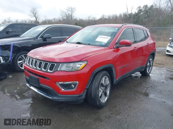 2019 Jeep Compass Limited with VIN 3C4NJCCB9KT793600, listed as a IAAI auction lot 41558619 with 75,682 mi miles. Bid and sale history available at carsss.com. Image 17.