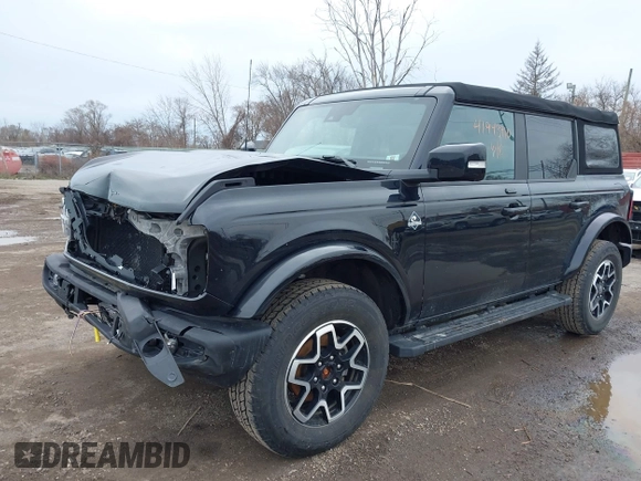 2022 Ford Bronco with VIN 1FMDE5BH9NLB84598, listed as a IAAI auction lot 41943910 with 43,823 mi miles. Bid and sale history available at carsss.com. Image 17.