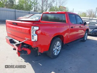 2024 Chevrolet Silverado 1500 Custom with VIN 1GCPABEK5RZ150356, listed as a IAAI auction lot 41806380 with 32,183 mi miles and . Bid and sale history available at DreamBid. Image 4.